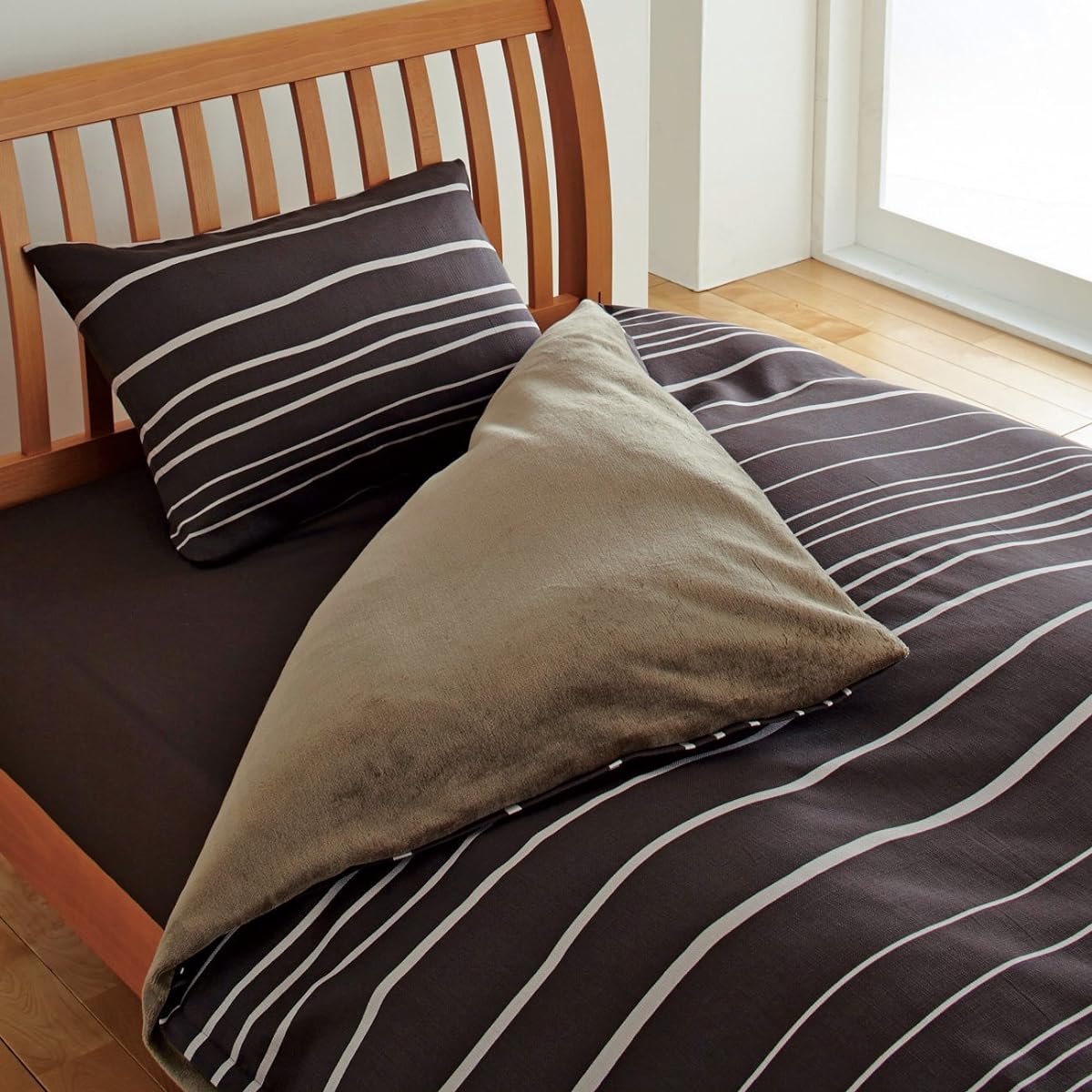nishikawa [Nishikawa] mee warm comforter cover ME40 brown double 190 x 210 cm 2187-90624