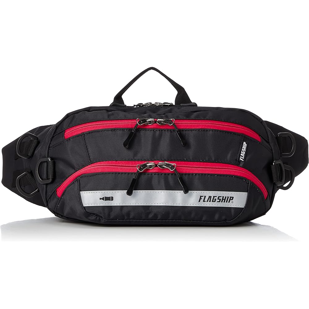 [Flagship] Bike Bag Grande Hip Bag Black & Red Size FB-854