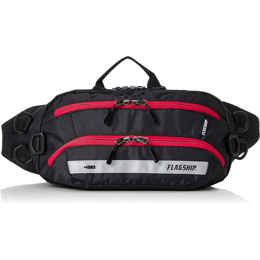 [Flagship] Bike Bag Grande Hip Bag Black & Red Size FB-854