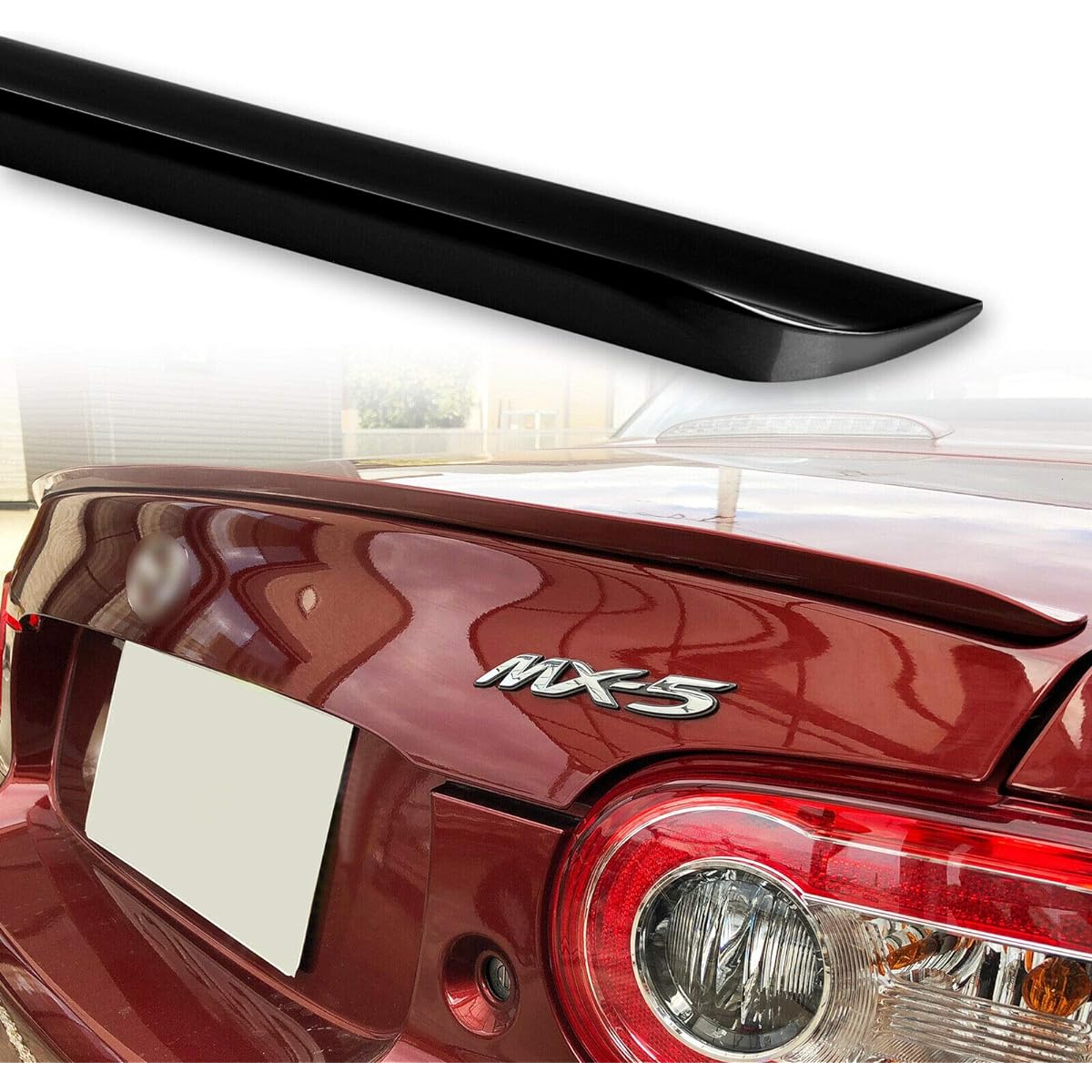 [FYRALIP] Trunk Spoiler, Genuine Color Painted, For Mazda MX-5 Roadster NC 3rd Generation Models, Exterior Aero Parts, Double-Sided Tape Mounting, Color Code: 41W