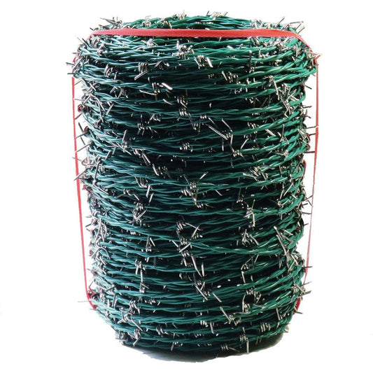 DAIDOHANT (Barbed wire) Color barb [Iron/PVC coating] [Thickness] #14 2.0 mm x [Length] 100m Accessories: Nails (approx. 60 pieces), work gloves 55797