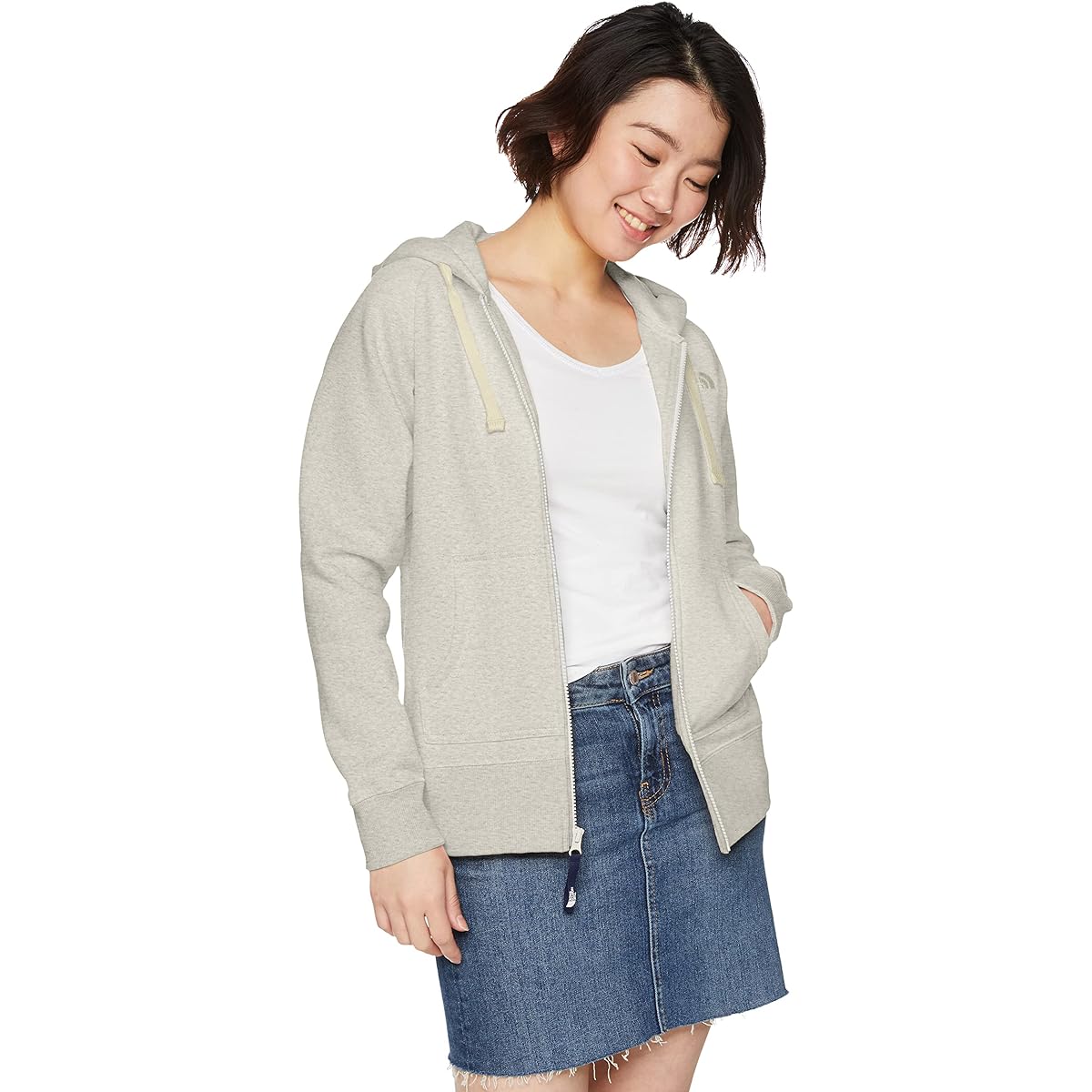 [The North Face] Parka Sweatshirt [FW22] Rear View Full Zip Hoodie Women's Organic Cotton