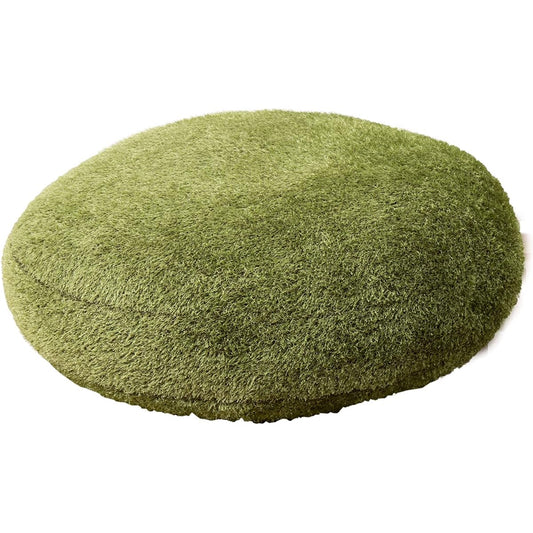 Hagiwara Round Cushion Green Diameter Approx. 90 x 15cm "Shiva" Lawn Style Cushion