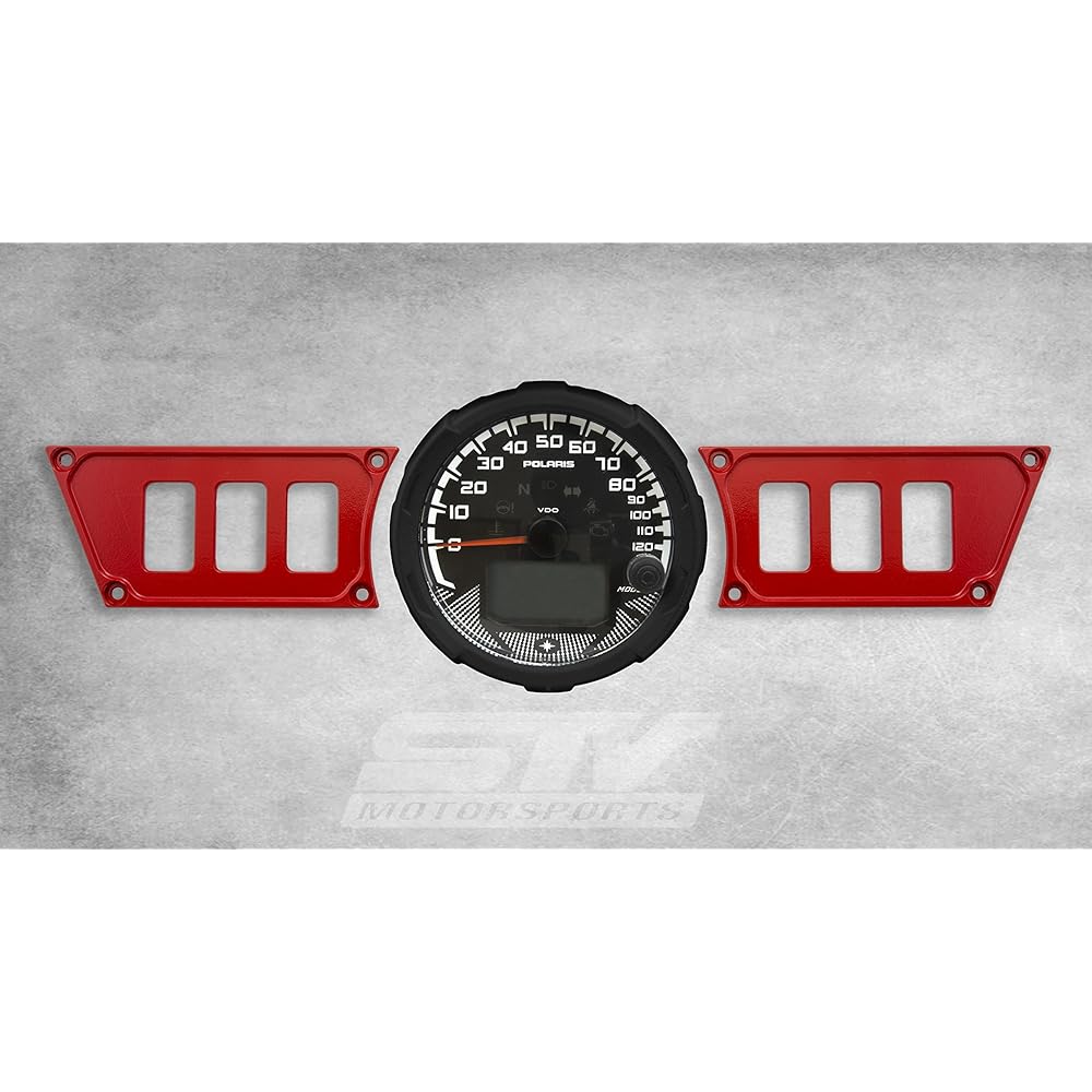 STVMotorsports Custom Alminium Red Dash Panel Polaris RZR XP 4 free locker switch