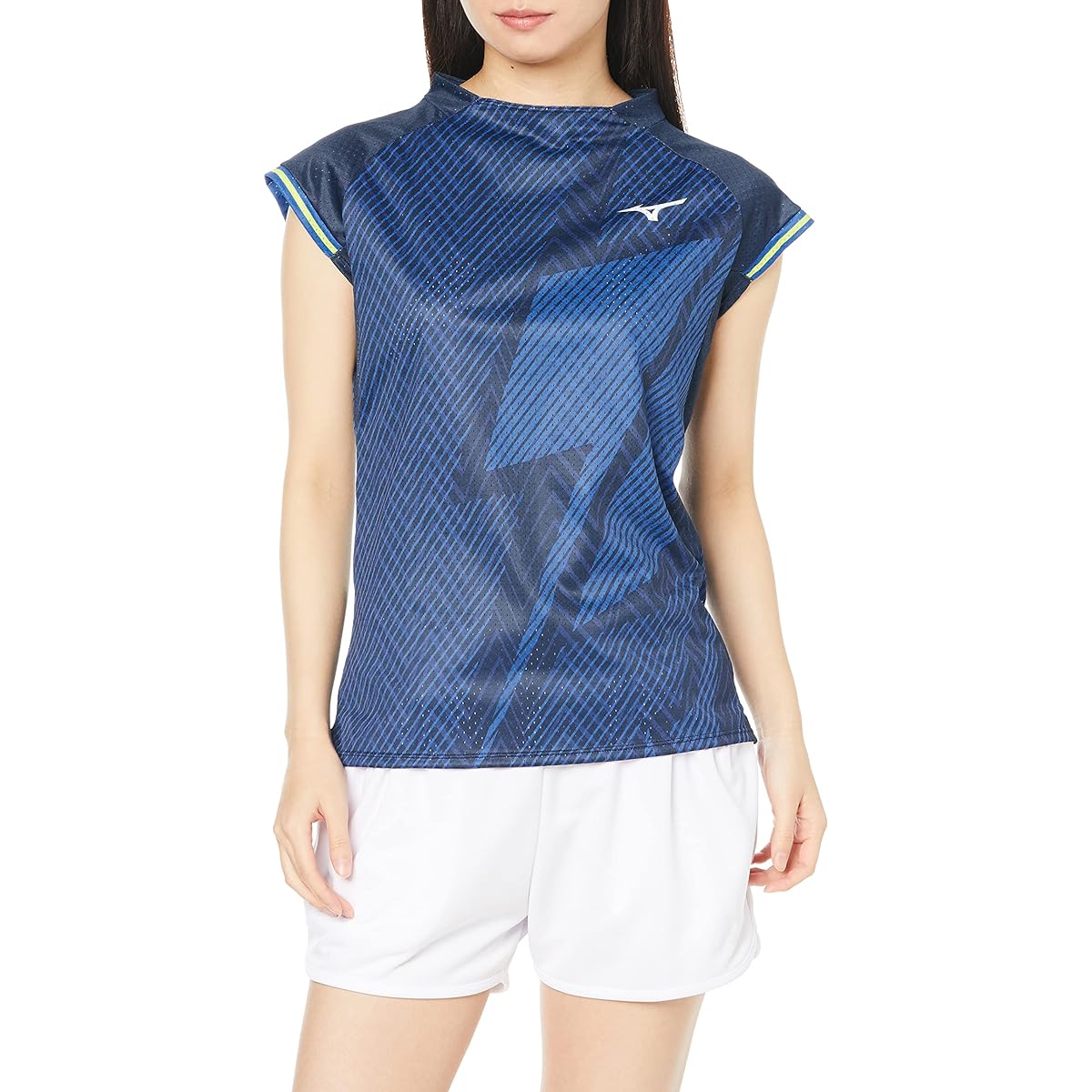 [Mizuno] Badminton Wear Dry Aeroflow Game Shirt Keep Light Highly Ventilated Dynamotion Fit 72MA2200 Women's