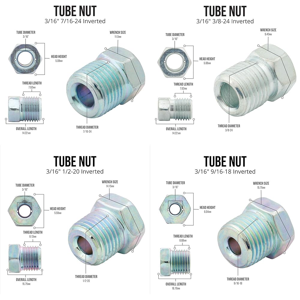4LIFETIMELINES 25 feet 3/16 pure copper nickel alloy non -magnetic brake line replacement tube coil and joint kit reversal flare