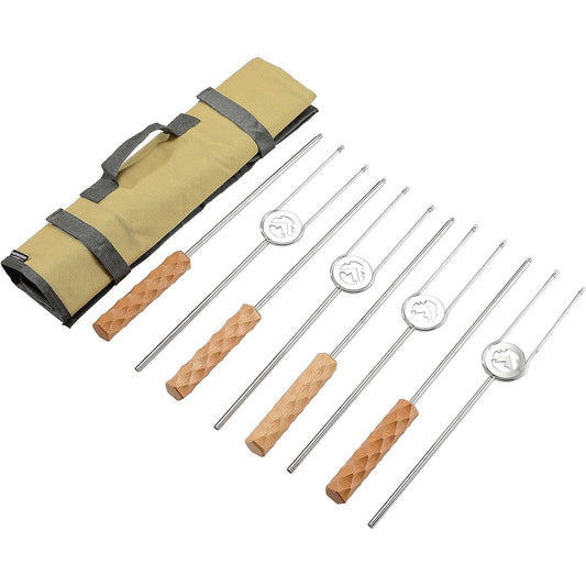 CAMPING MOON Marshmallow S'mores Sticks Bonfire Roasted Barbecue Total Length 90cm Set of 4 MK-4