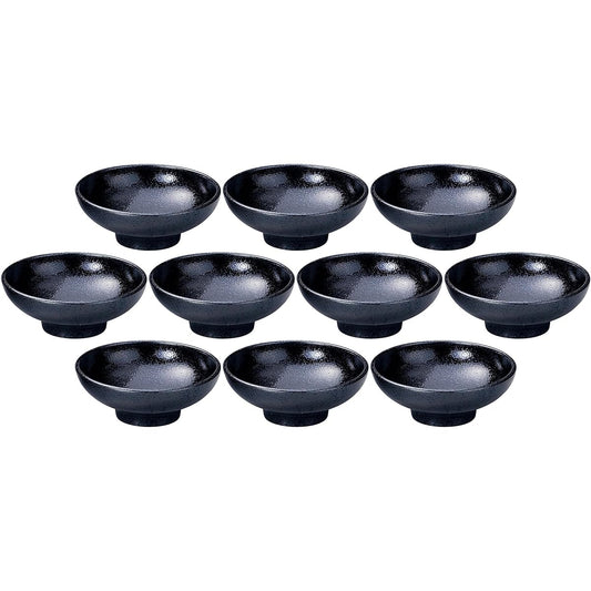 Set of 10 Toyoake (Kokuho) 6.5 round elevated bowl [19.5 x 7.5cm] [Medium bowl]