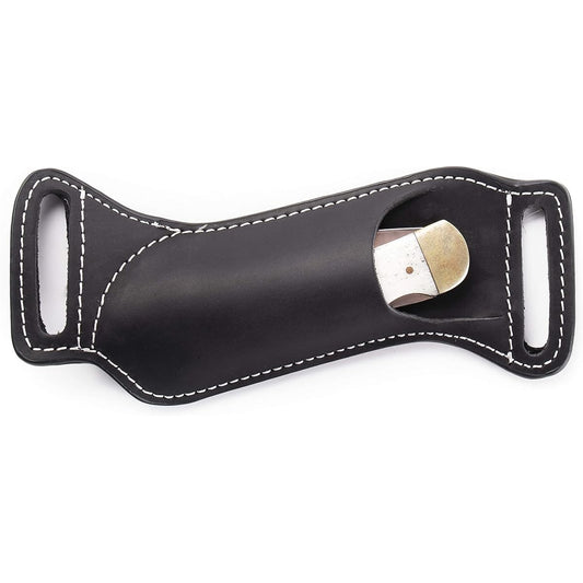 GENTLESTACHE Knife Case Leather Belt Wear Petty Knife Sheath Petty Knife Sheath Foldable Knife Cover Opinel Case Leather Bon Knife Holder Black