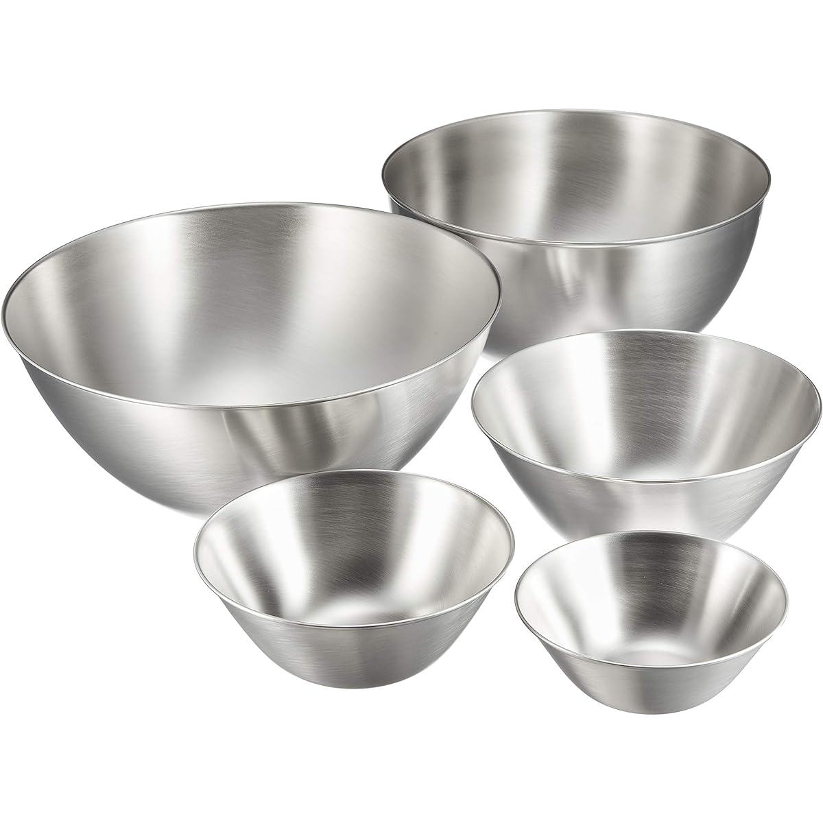 Sori Yanagi 18-8 SUS Stainless Steel Bowl Set, Durable and Hygienic, Easy to Use Sizes, Stackable