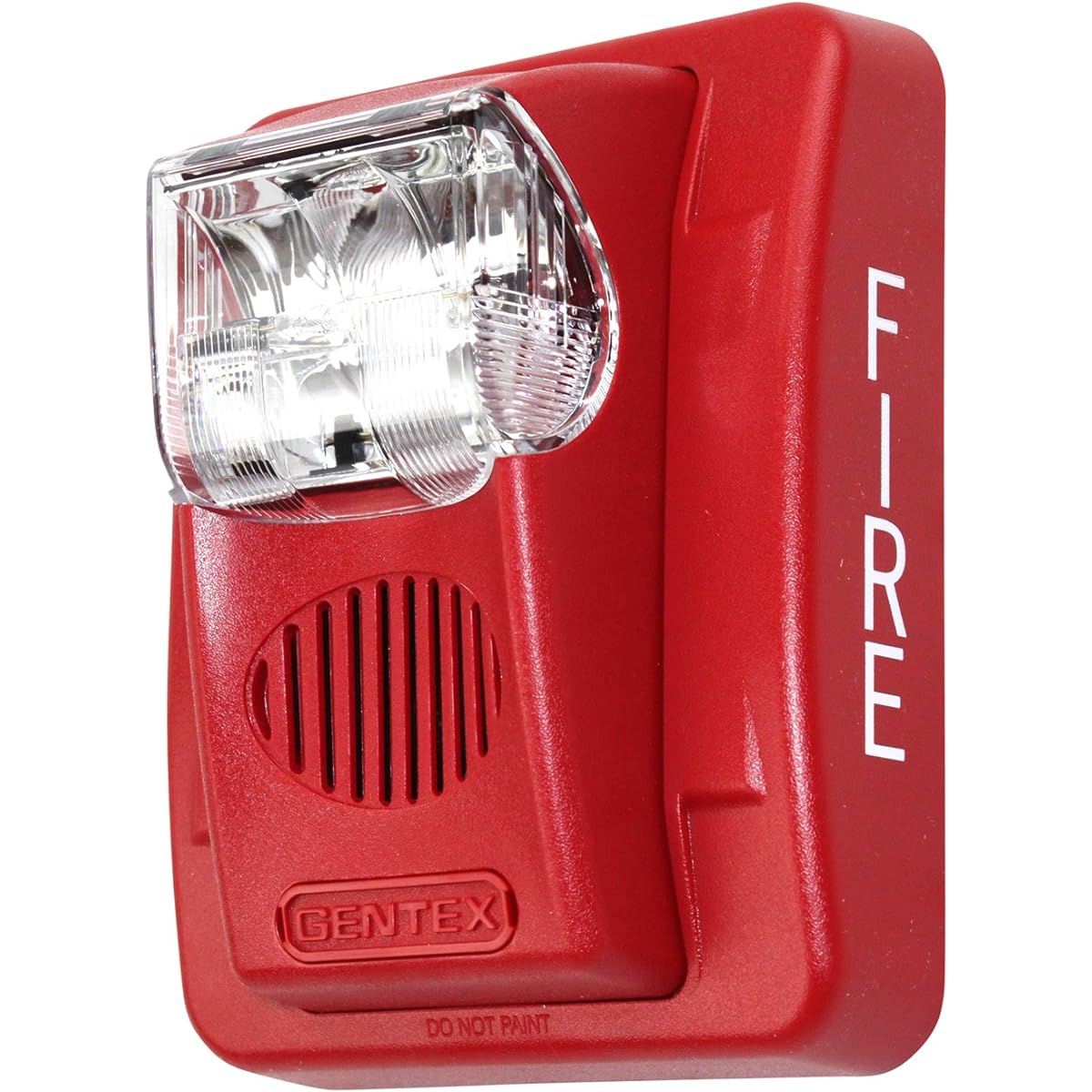 Gentex GEC3-24WR 24VDC Selectable Candela Low Profile Evacuation Horn & Strobe - Red Faceplate