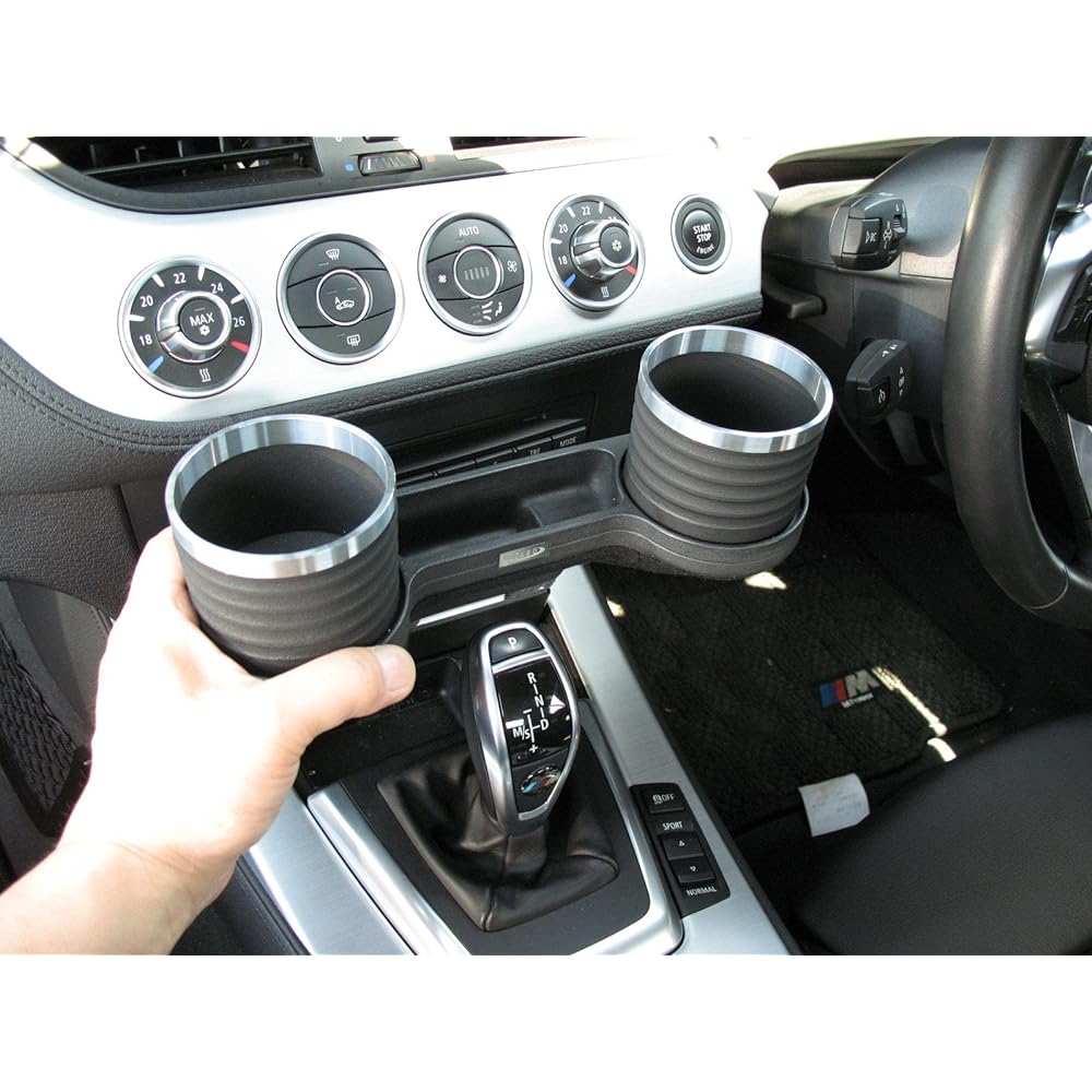 ALCABO Drink & Pocket Holder Black/Ring Cup (AL-B113BS) BMW Z4 Series (E89 Car with Ashtray) for Right/Left Hand Drive