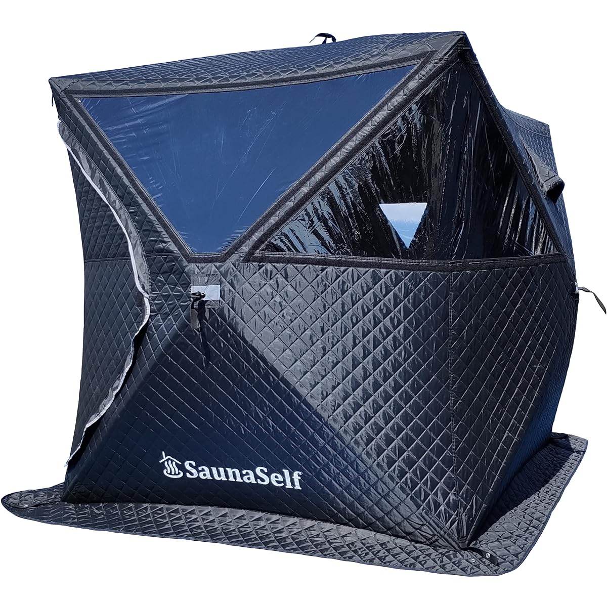 SaunaSelf Tent Sauna Sauna Tent Inner Dimensions Maximum 220 x 220 x 200cm Folding Sauna Mobile Sauna (11.5cm Chimney Guard)