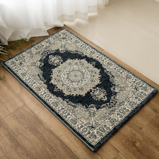 Sayang Sayan Medallion Accent Mat Leap Entrance 90 x 140 1 tatami Blue 750,000 knots