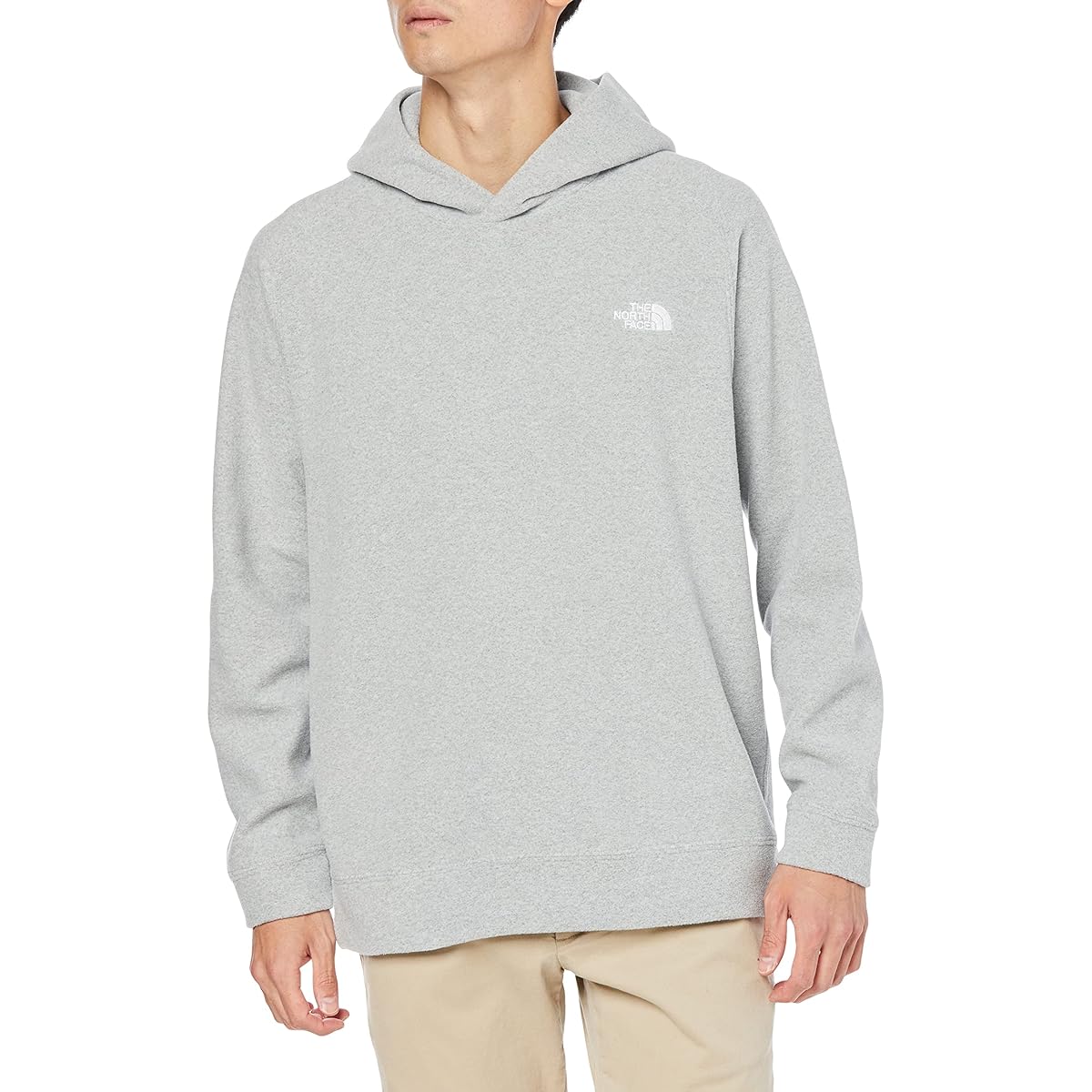 [The North Face] Micro Fleece Hoodie Men's Thermal Cold Protection Mixed Gray XL