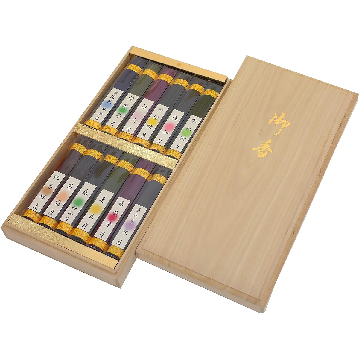 [Packaging] Baikando Incense for Aged Time Smoke [Paulownia Box] Made in Japan Awaji Island Incense Companion Gift Promotion Gift Set for Reishishi Buddhist Sympathy Bon Festival Bon Festival Mourning