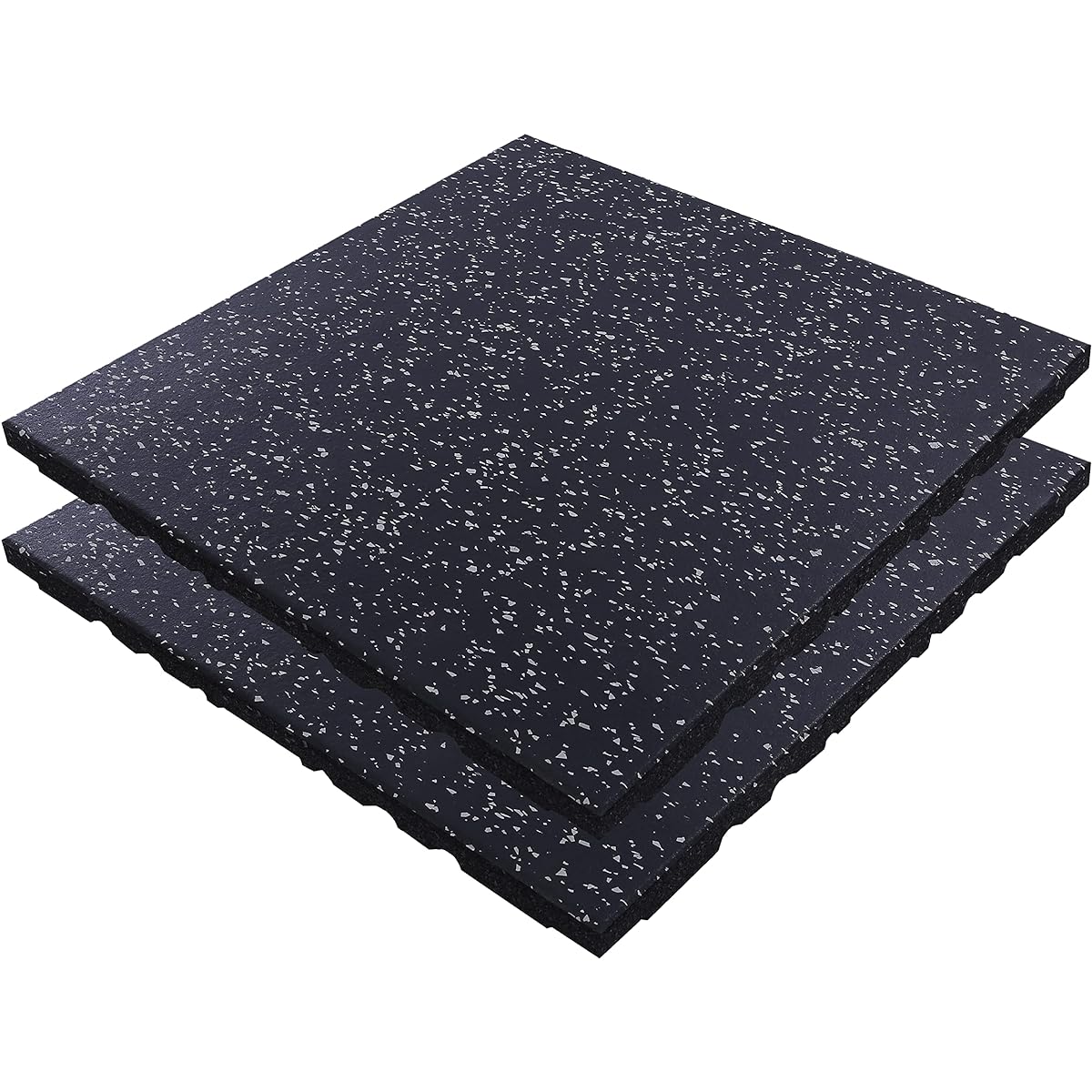 ISL Rubber Training Mat Black x Gray Tip 25mm Shock Absorption Model 50x50cm Set of 2