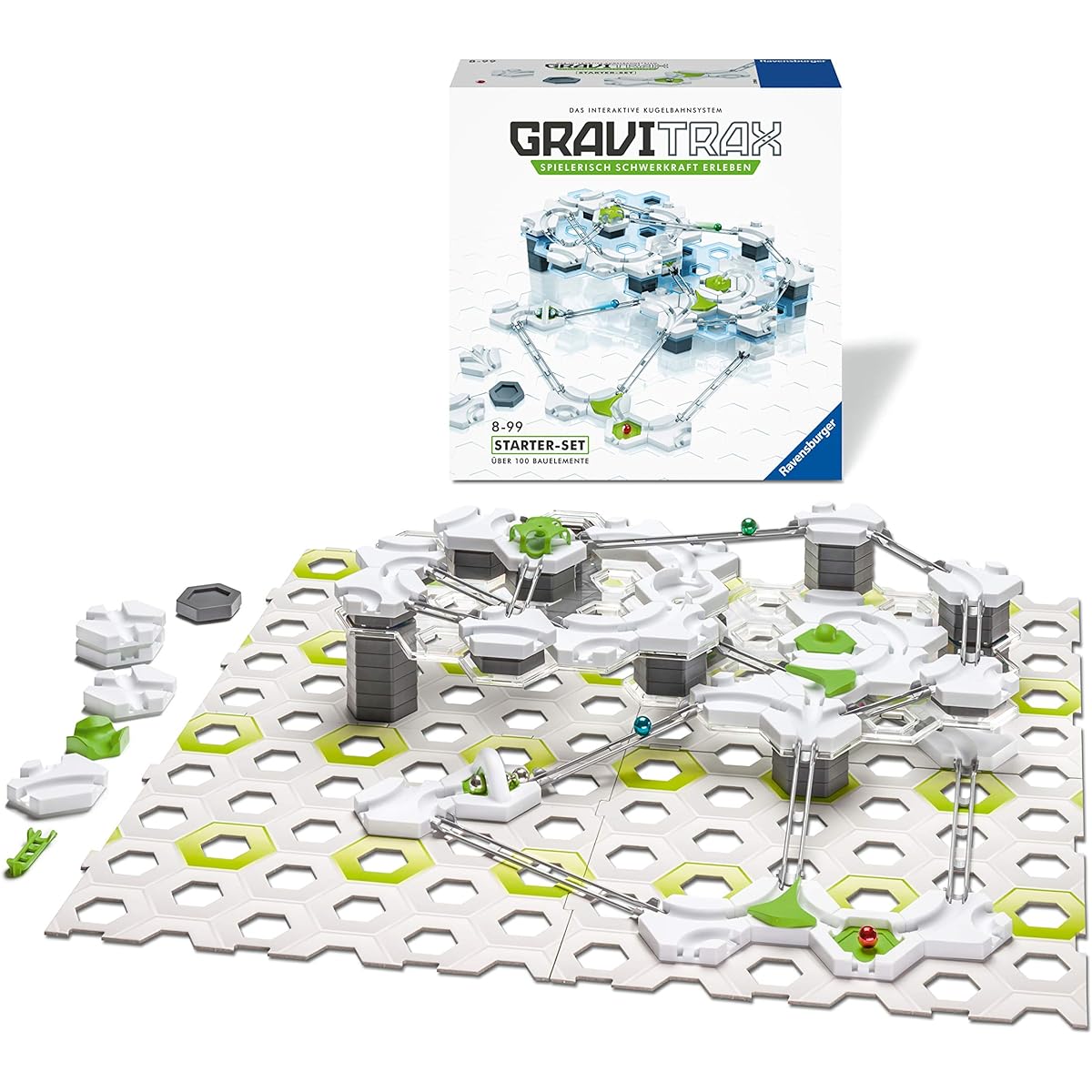 Ravensburger GraviTrax Starter Set 124 Pieces 26087 4 [Genuine Imported] Instruction manual, assembly plan manual & assignment collection included
