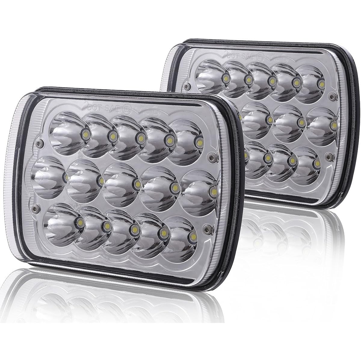 VOUKE 2 pieces 5x7 6x7 6x7 inch 60W rectangular high/low shield beam LED light ranger YJ celloky XJ truck 4X4 off -road headlamp replacement H6054 H6054 H6054LL 69822 6052 6052 6052 With plug