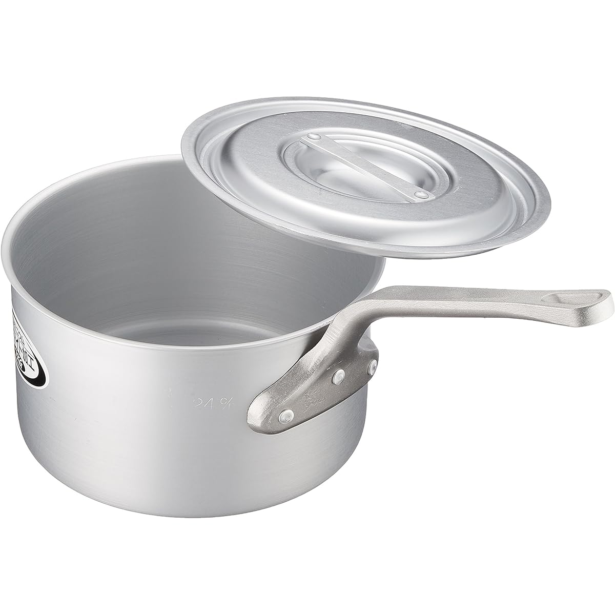 Endo Shoji Commercial TKG One Hand Deep Pot 24cm (With Scale) (Alumite Processed) Aluminum Made in Korea AKT8224