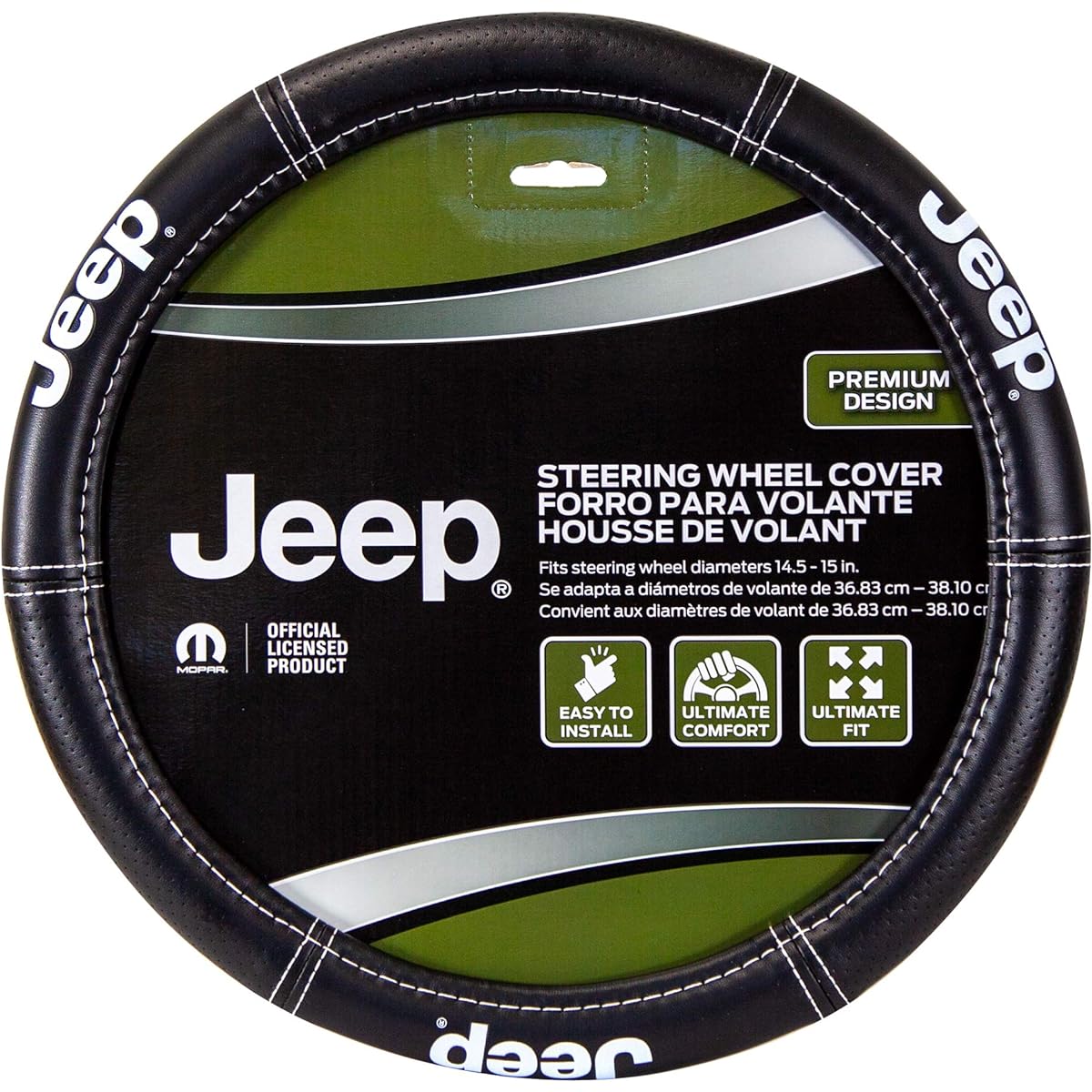 Plasticolor 006695R01 Jeep Deluxe High Contrast Stitch Premium Handle Cover For passenger car tracks