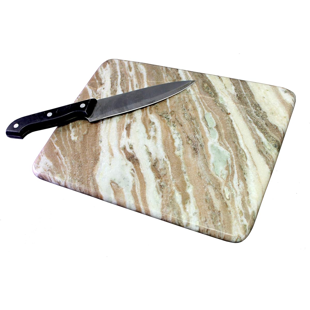 KLEO Chopping Board - Handmade Rectangle Shape White Marble 23cm x 46cm - Cheese Platter Kitchenware Wine Serveware Birthday Anniversary Corporate Gift