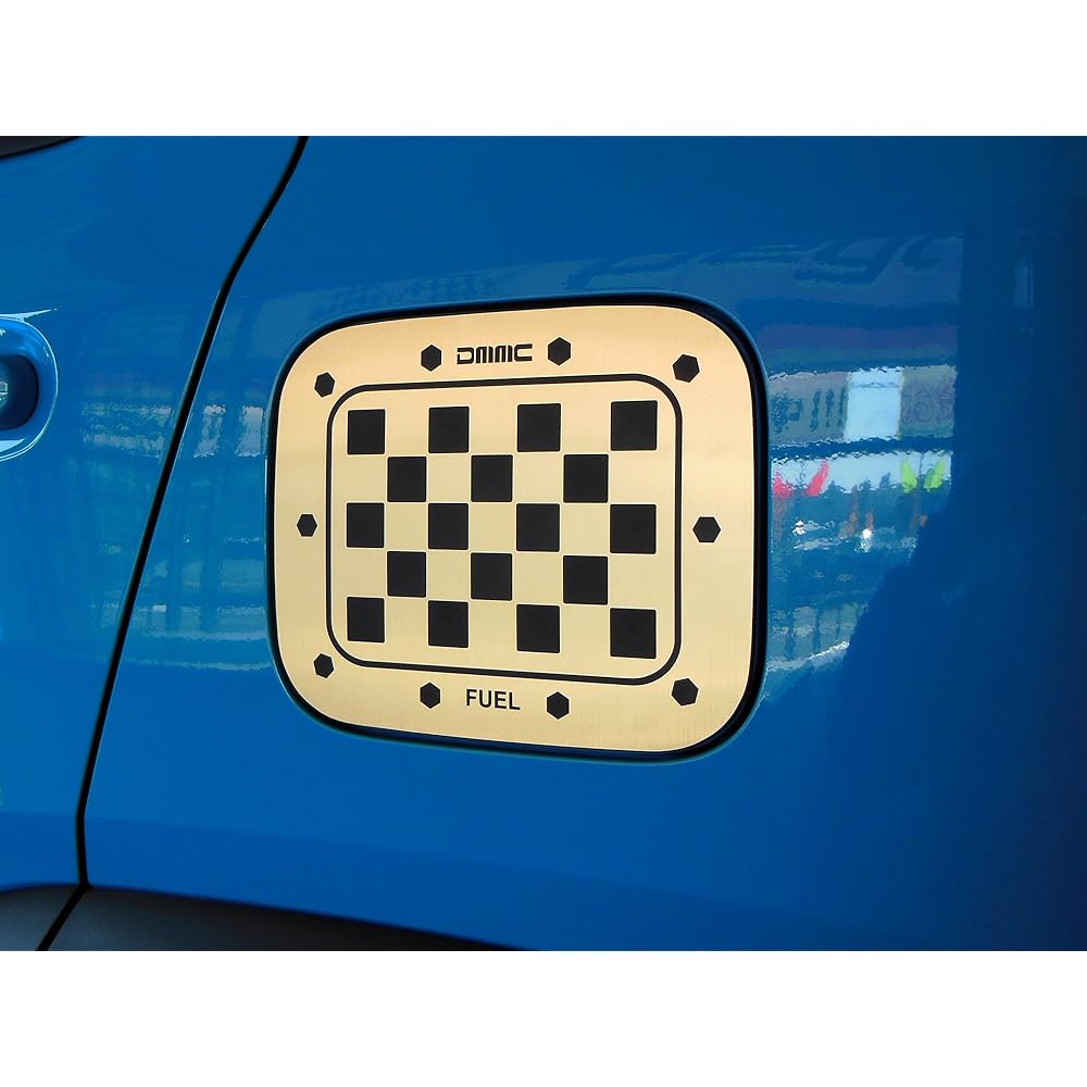 mut-Suzuki HUSTLER Hustler exclusive fuel tank panel Type CHECKER (Brushed Gold)