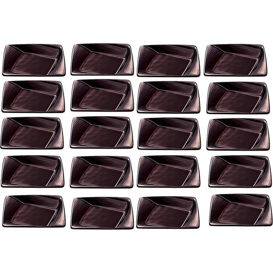 MARUKEI Small Plate / 11cm Twisted Square Small Plate, Tamekuro, Made in Japan, Unbreakable, Dishwasher Safe, Stackable "Crysta" E231 TBC 20 Piece Set [Commercial Set]