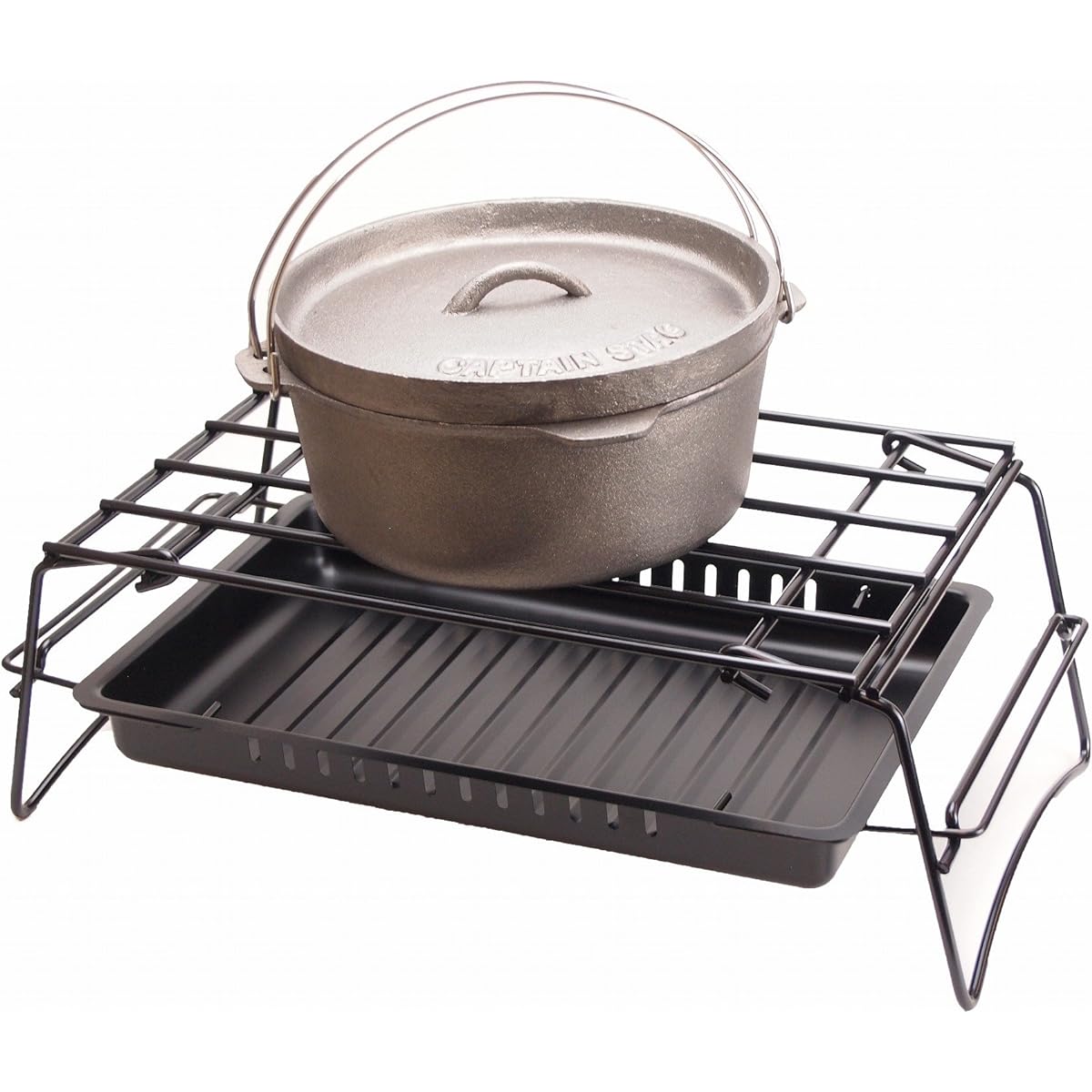 CAPTAIN STAG Dutch Oven Beginner Set Cast Iron 6 Piece Set