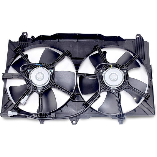 MYSMOT 620980 Dual Radiator A/C Condenser Cooling Fan Motor Assembly 2003-2006 Nissan 350Z / 2003-2006 Infiniti G35 Sedan / 2003-2007 Infiniti G35 Coupe 21487-CD00A