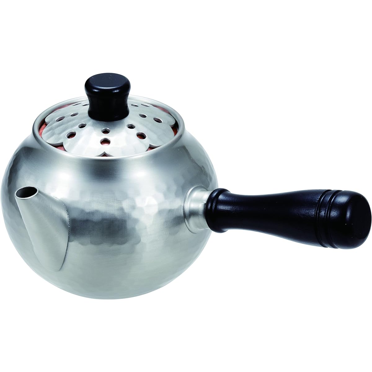 Shinko Metal Teapot Tin Finish 370ml Pure Copper Tin Finish Openwork Teapot Yokote BC-401SN