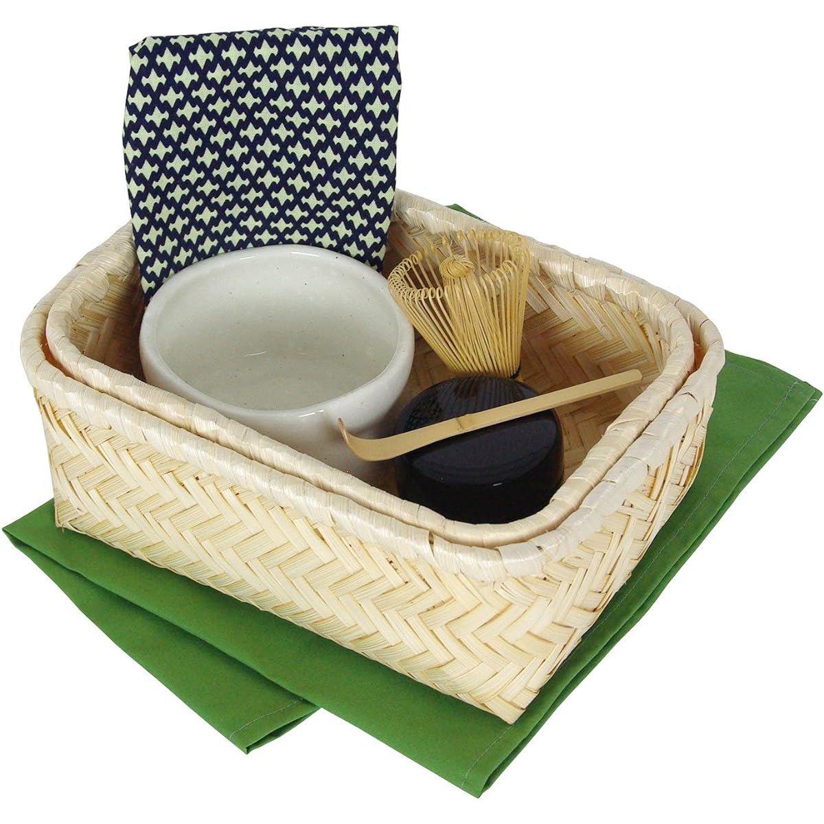 Yamako New Tea Ceremony Chaki Matcha Set White Shino Bowl 80616 Approx. 14 x 20 x Height 8.5 cm