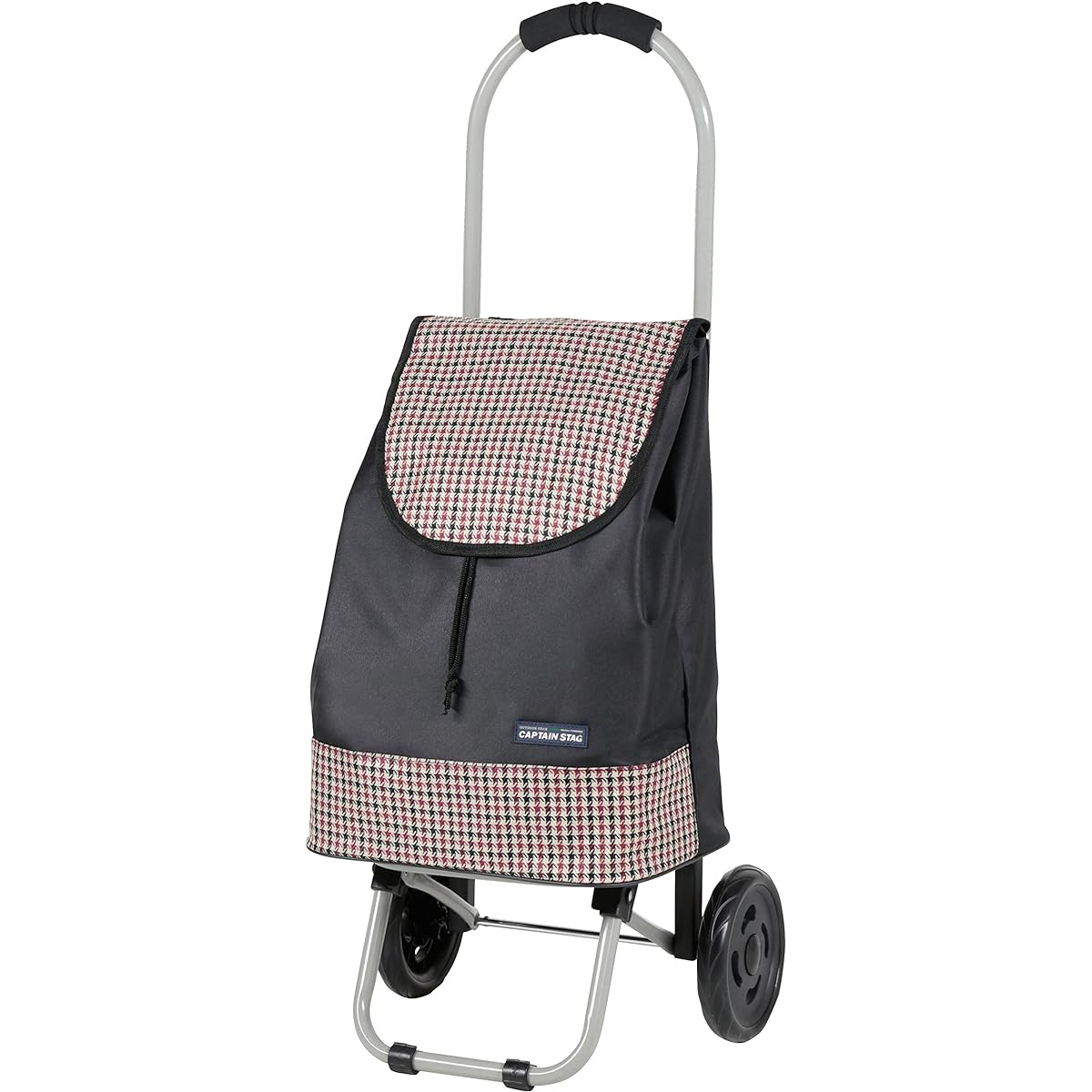 CAPTAIN STAG Shopping Cart Carry Cart Houndstooth Red Life UW-6018
