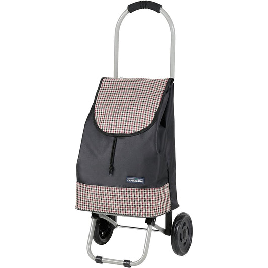 CAPTAIN STAG Shopping Cart Carry Cart Houndstooth Red Life UW-6018