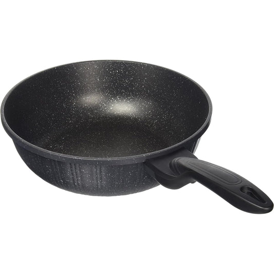 Endo Shoji Commercial Teflon Marble Coat Stir-Fry Pot 28cm IH Compatible Aluminum Casting/Marble Coat Made in Korea AIT2802