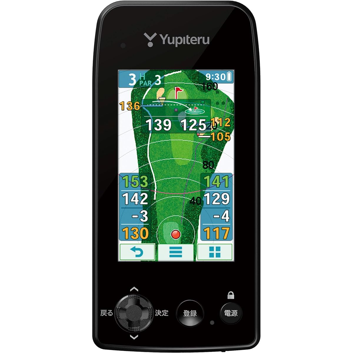 YUPITERU Golf Navi YGN7000 YGN7000 Display: 3.2 inch TFT color LCD electrostatic multi-touch Positioning satellite system: GPS + Michibiki + Galileo + L1S (submeter class reinforcement signal)