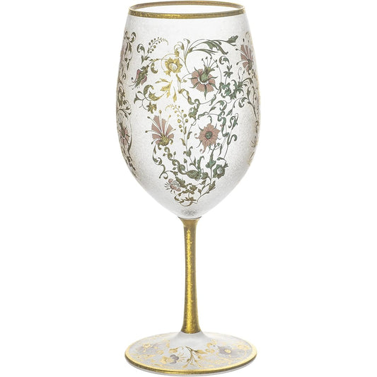 ADERIA El Dorado Arabesque Gold Wine Glass 540ml Made in Japan Presentation Box Stylish Red Sake Cup White Retirement Retirement 60th Birthday Father's Day Mother's Day Present Gift Wedding Gift Birthday Respect for the Aged Day Home Use 6525