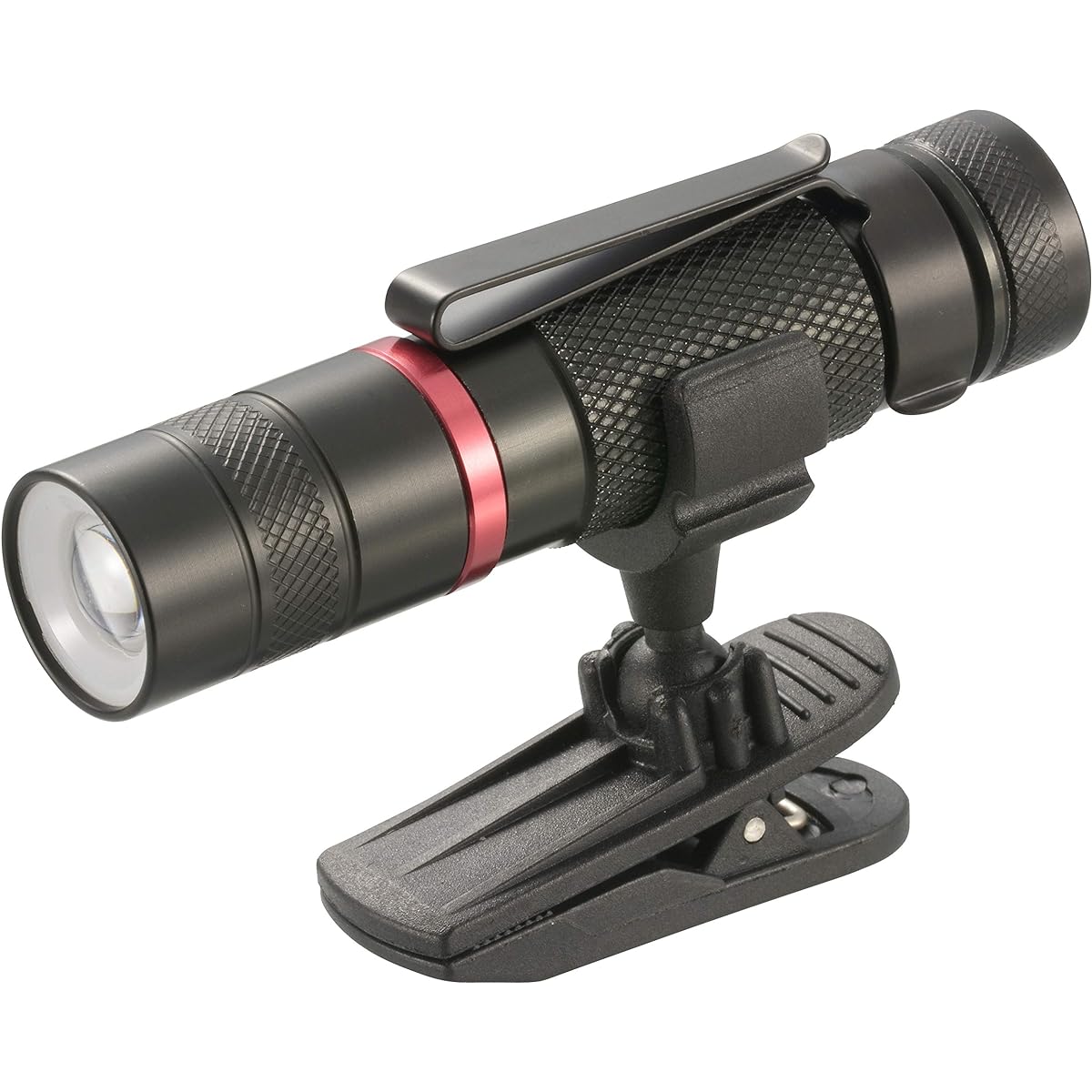 Ohm Electric [S-shaped clip included] LED zoom light, water resistant (135lm/AA size x 1 included/4.2 hours continuous lighting time) Black (approx.) Outer diameter 20x Total length 90mm LHA-CT3Z-K