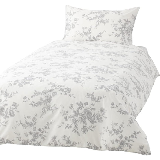 Francfranc Classic Flower Duvet Cover Double Gray