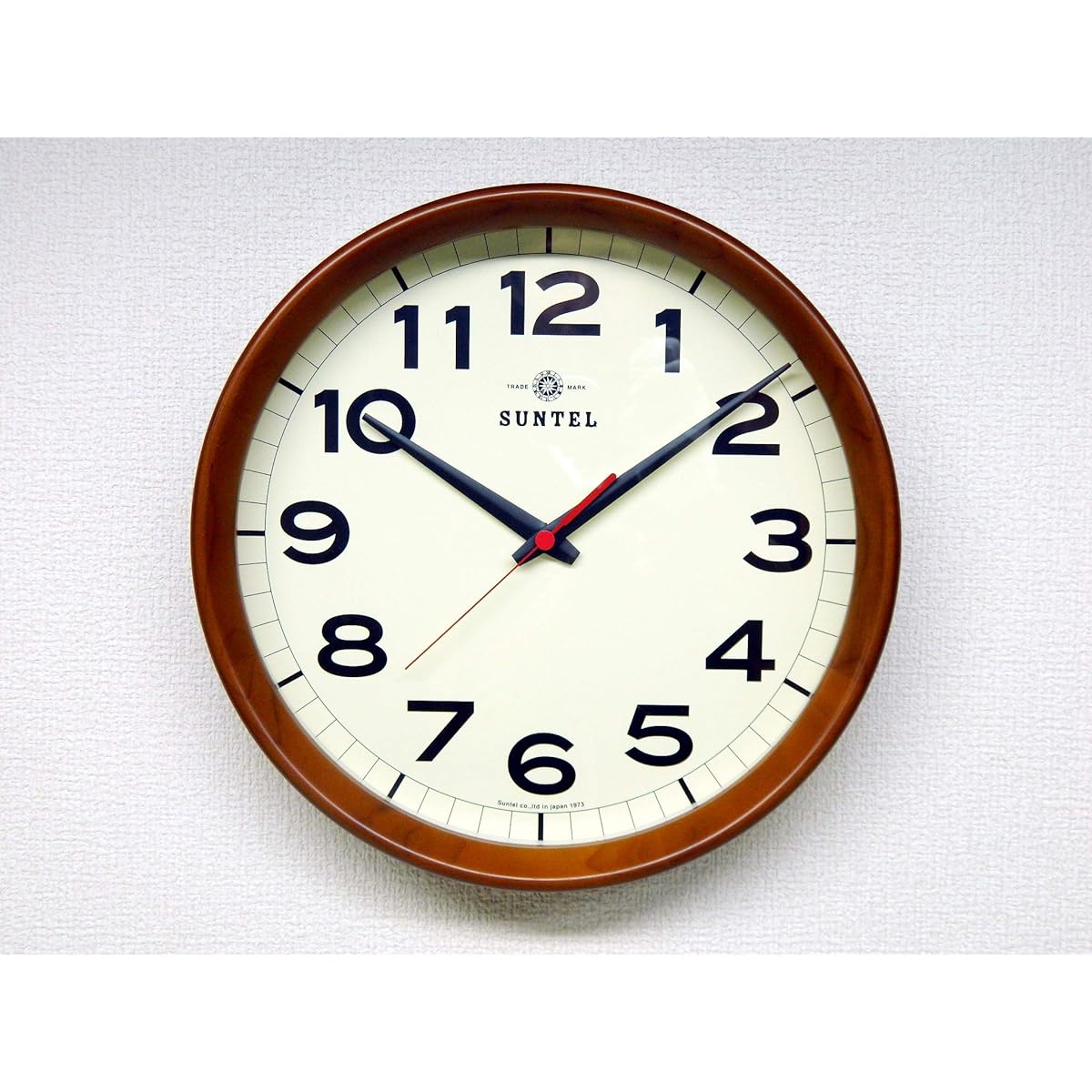 Santel Wall Clock Brown Diameter 285 x 55mm Simple Radio Controlled Wall Clock BR (Brown) DQL699-BR