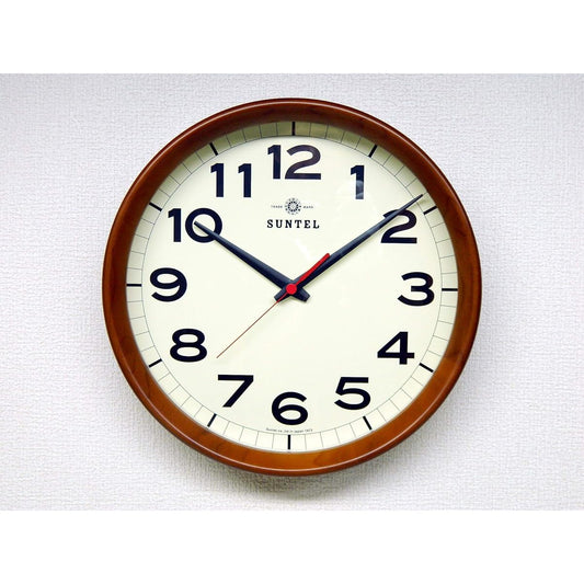 Santel Wall Clock Brown Diameter 285 x 55mm Simple Radio Controlled Wall Clock BR (Brown) DQL699-BR