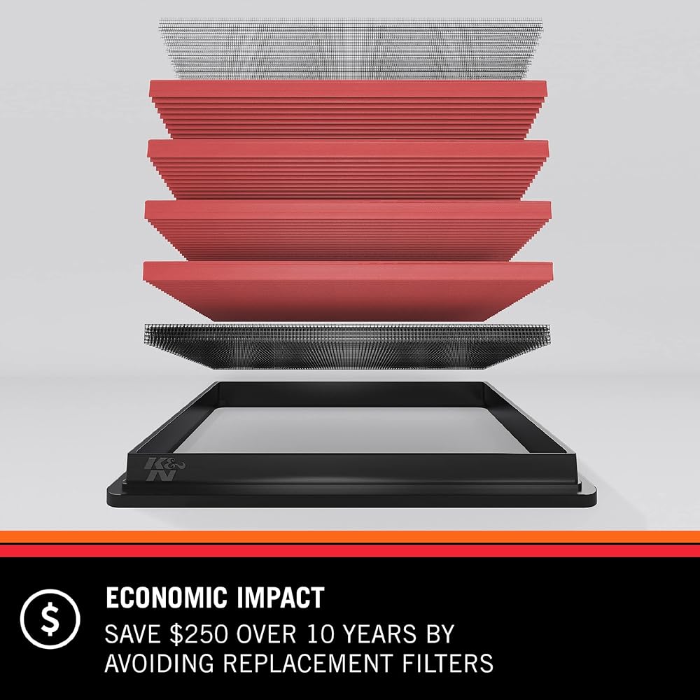 K & N engine air filter: High performance, premium, washing, replacement filter: 1997-2005 CHEVROLET/ Pontiac/ Oldsmobile