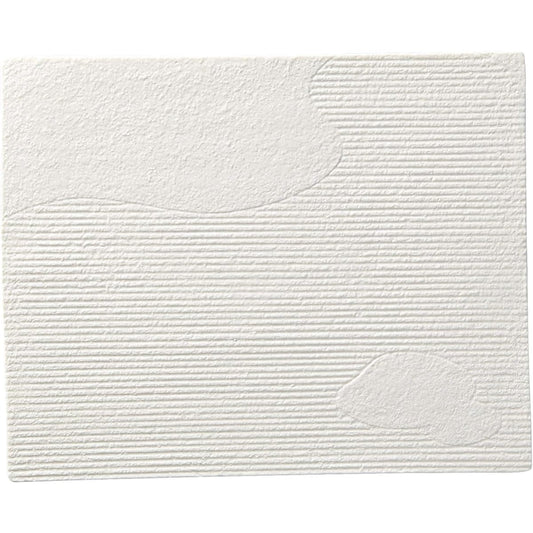 Maruka Mitsuhiro Long Plate Snow Mountain Water, Major Axis 32.7 x Short Axis 26 x Height 0.9 cm, Commercial Use 53702001