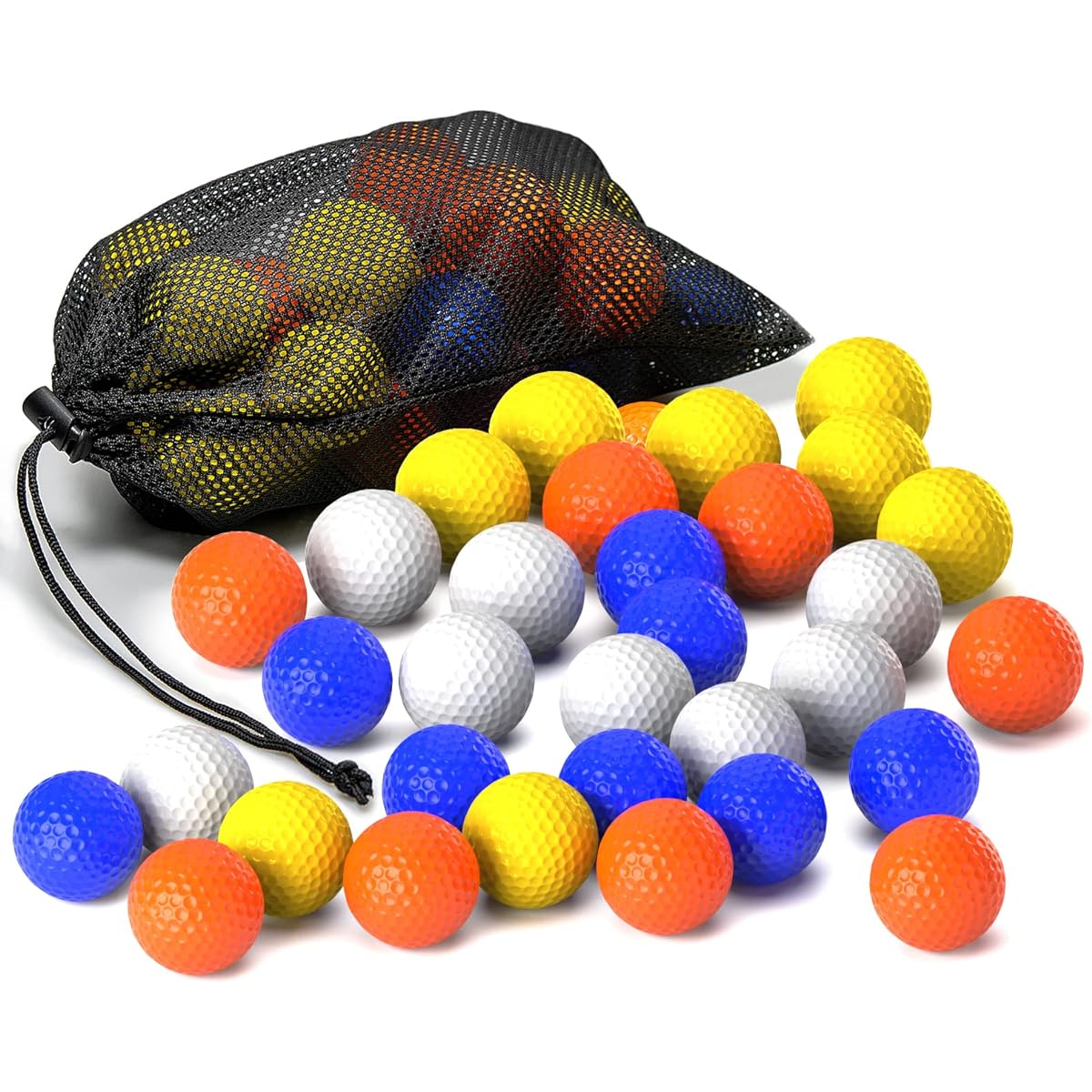 Saplize Golf Practice Balls Foam Sponge Quiet No Noise Soft Material Indoor/Outdoor Practice Approach Safety Pack of 12 or 32
