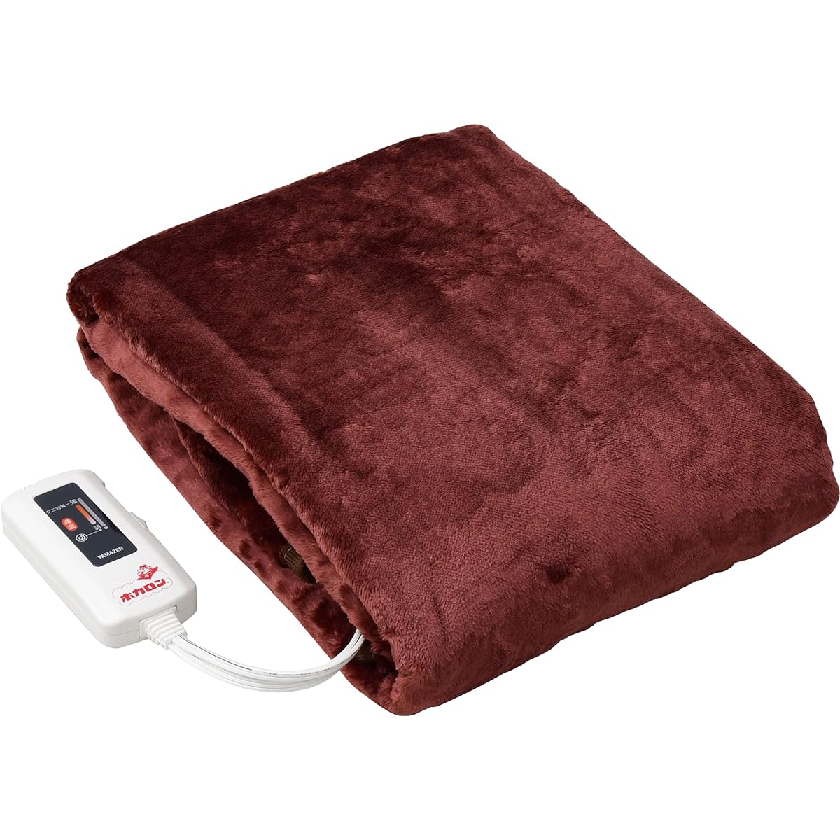 [Yamazen] Electric Blanket, Hokaron, 140 x 80 cm, Fully Washable, Dust Mite Repellent Function, Uses Moisture Absorbing and Generating Fabric, Stepless Temperature Adjustment, Red YMS-HR30FK