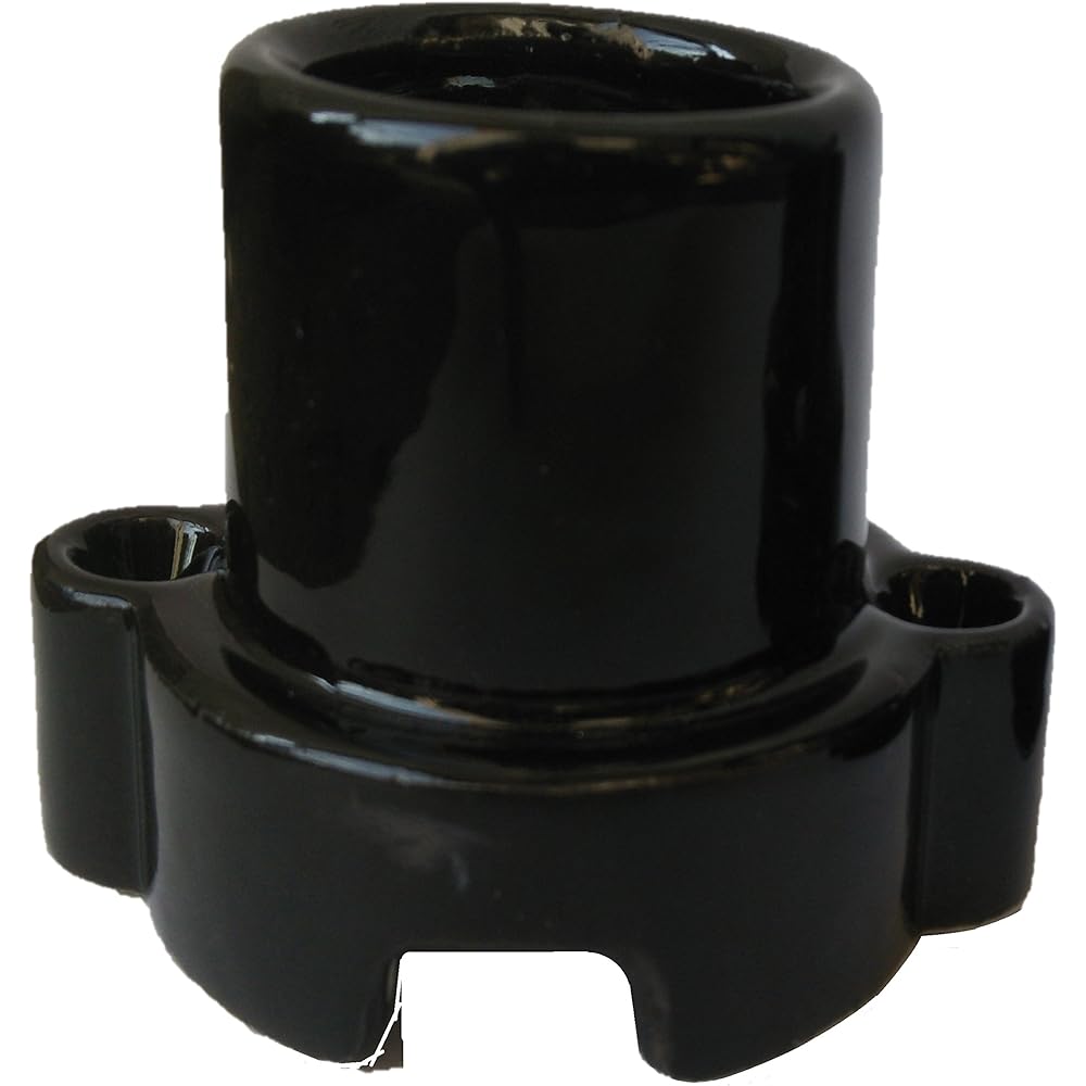 Aoyama Dento E26 Recep with ears, black, 10 pieces