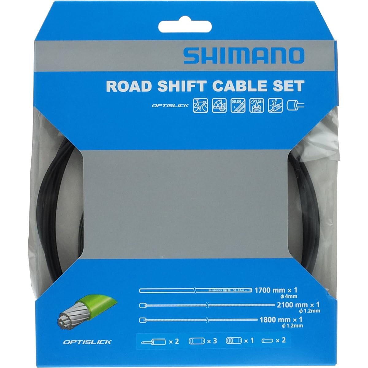 SHIMANO Repair Parts Shift Cable Set Optislick ROAD Black Y60198010
