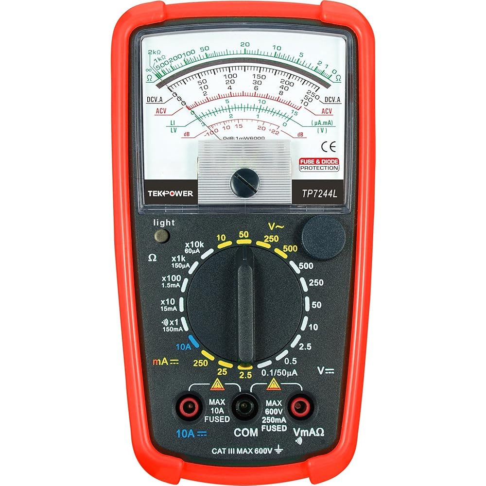 TP7244L 7-Function 20-Range Analog Multimeter With Back Light with Strong Protective Holster