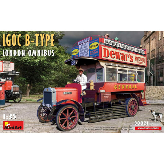 Miniart 1/35 London Double Decker Bus LGOC B Type Plastic Model MA38021