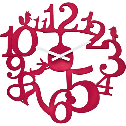 Koziol Wall Clock [pi:p] Raspberry KZ2327-583